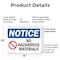 Signmission No Hazardous Materials OSHA Notice Sign, Plastic, 14in W x 10in L, 2PK OS-2PACK-NS-P-1014-L-14649 - alternate 2
